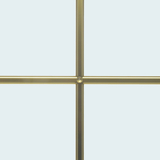 Stilsprosse 10 mm: Sprosse im Scheiben­zwischen­raum, gold glänzend